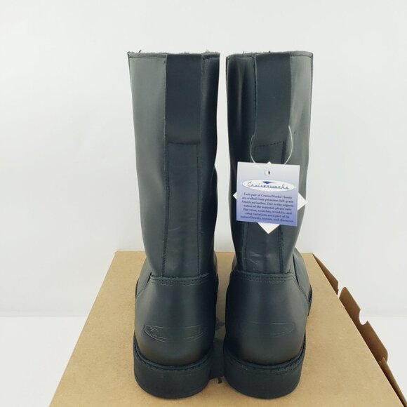 Cruiserworks Men Size 10 M Black Leather Classic Motorcycle Pull On Boots NEW - Picture 8 of 14